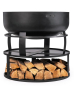 Preview: Round Fire Bowl Base With Wood Storage Cook King